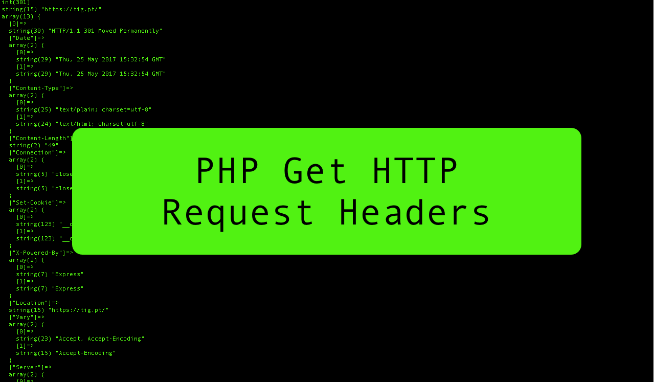 PHP Get HTTP Request Headers - get_headers()